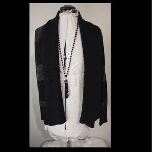 Cardigan Medium APT. 9 Stripe Long Sleeve 21”=pit-pit 25”=length C2756